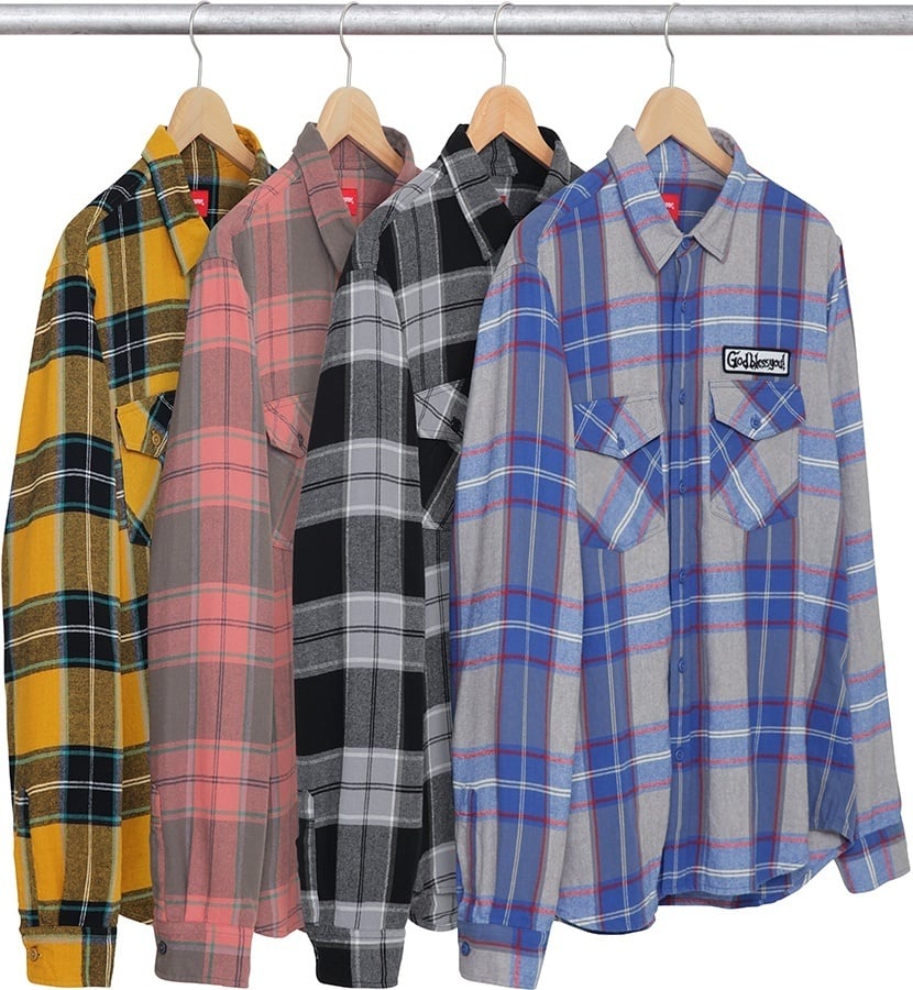 God Bless Plaid Flannel Shirt